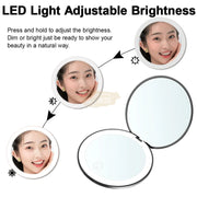 USB Rechargeable LED Travel Magnifying Mirror | 80*80*20mm (USB cable included) Travel Mirror