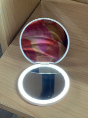 USB Rechargeable LED Travel Mirror XL-08 | 90*1.5mm (USB cable included) Travel Mirror