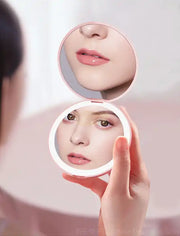 USB Rechargeable LED Travel Mirror XL-08 | 90*1.5mm (USB cable included) Travel Mirror