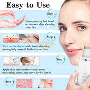 USB Rechargeable Ultrasonic Skin Scrubber Blackhead Remover | Pore Cleansing Facial Device for Clear Skin Skin Care