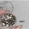 V001 Sliver Powder Mirror Effect Metallic - Nail Polish Silver Powder