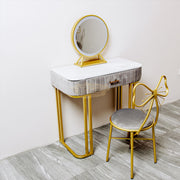 Vanity Table 100*40*75 cm | Grey (Table only. Chair & Mirror not included)