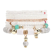 Boho-Chic Multi-Layered Beaded Stretch Bracelet