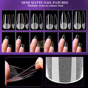 Vicovi 480pcs Professional Nail Tips Semi-frosted square Shape | Full cover