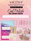 VICOVI 6pcs Ice-Transparent Gel Polish Set Ice-Transparent Gel