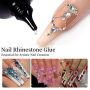 VICOVI Rhinestone Nail Glue Gel No‑Wipe 30g Nail Art Adhesive