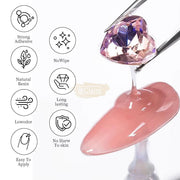 VICOVI Rhinestone Nail Glue Gel No‑Wipe 30g Nail Art Adhesive