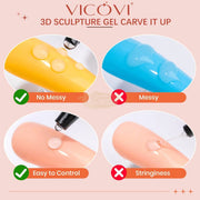 Vicovi Transparent 3D Nail DIY Sculpture Gel Non-Sticky #02 | 15ml 3D Sculpting Gel