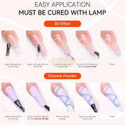 Vicovi Transparent 3D Nail DIY Sculpture Gel Non-Sticky #02 | 15ml 3D Sculpting Gel