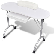 Foldable Manicure Station with Carry bag - White MT-005