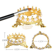 Vintage Style Pearl Crown Nail Art Brush Holder Nail Art Kits & Accessories