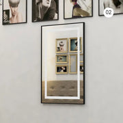 Wall Mount Salon Station with Led Lamp Mirror | Black (price per unit) Mirror