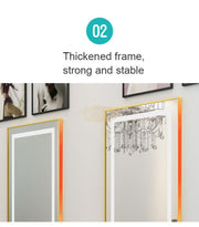 Wall Mount Salon Station with Led Lamp Mirror | White (price per unit) Mirror