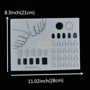 Washable Nail Training Practice Sheet Table Mat - M-109 Nail Tips
