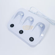 White/Blue Triple Roll-On Wax Heater | 3-in-1 Cartridge Wax Warmer for Salon & Spa Hair Removal Roll-On Wax Heater