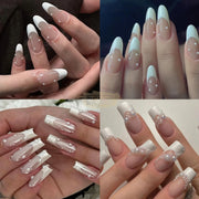 White Flatback Pearl Nail Art Beads | Mixed Sizes | 12-Grid Box Nail Deco