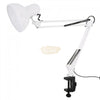 White Flexible Swing Arm Clamp Mount Desk Lamp Round (bulb not included) Desk Lamp