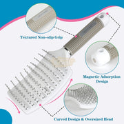 White Vented Detangling Hair Brush | Blow-Dry & Styling Hair Brush