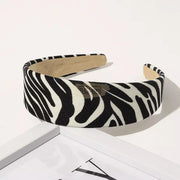 Wide Headband with designs Animal Print Black Hair Accessories