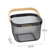 Wire Mesh Steel Basket with Handle | Small | Grey | 25*25*18 cm Basket