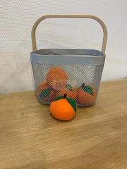 Wire Mesh Steel Basket with Handle | Small | Grey | 25*25*18 cm Basket