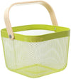 Wire Mesh Steel Basket with Handle | Small | Lime | 25*25*18 cm Basket