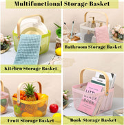 Wire Mesh Steel Basket with Handle | Small | Lime | 25*25*18 cm Basket
