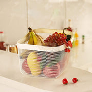 Wire Mesh Steel Basket with Handle | Small | White | 25*25*18 cm Basket