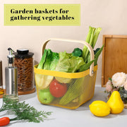 Wire Mesh Steel Basket with Handle | Small | Yellow | 25*25*18 cm Basket