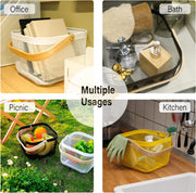 Wire Mesh Steel Basket with Handle | Small | Yellow | 25*25*18 cm Basket