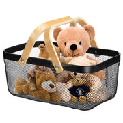 Wire Mesh Steel Basket with Handles | Big | Black | 47*25*18 cm Basket