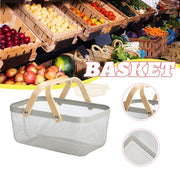 Wire Mesh Steel Basket with Handles | Big | Grey | 47*25*18 cm Basket