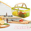 Wire Mesh Steel Basket with Handles | Big | Lime | 47*25*18 cm Basket