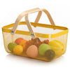 Wire Mesh Steel Basket with Handles | Big | Yellow | 47*25*18 cm Basket