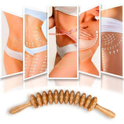 Wood Massage Rollers with anti-slip Handle | 12 Wheels Massage Rollers