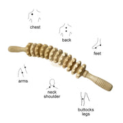 Wood Massage Rollers with anti-slip Handle | 12 Wheels Massage Rollers