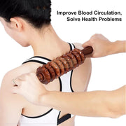 Wood Massage Rollers with anti-slip Handle | 9 Wheels Massage Rollers