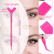 Y Brush & Separator Combo for Lash Lift | White Lash Extension Accessories