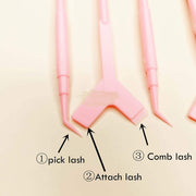 Y Brush & Separator Combo for Lash Lift | White Lash Extension Accessories