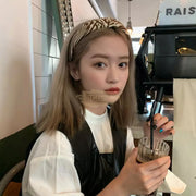 Zebra Stripes Suede Wide Headband Hair Accessories