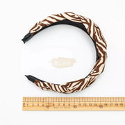 Zebra Stripes Suede Wide Headband Hair Accessories
