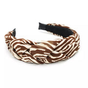 Zebra Stripes Suede Wide Headband Hair Accessories