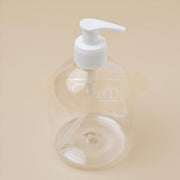 Clear Refillable Bottle With Pump Dispenser - 500ml