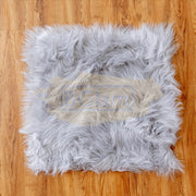 Faux Fur Photography Hand Rest Mat Square 40.5cm - Gray