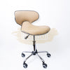 Modern Shell Shape Drafting Chair with wheels | Beige
