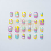 Kids Press On Nails Set - Glamfatasy Amazing Gel Look - F676-4