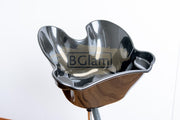 Portable Height Adjustable Deep Shampoo Bowl with bucket - Black