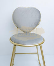 Heart-Shaped Chair with footrest - Grey