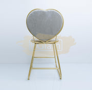 Heart-Shaped Chair with footrest - Grey