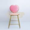 Heart-Shaped Chair with footrest- Pink